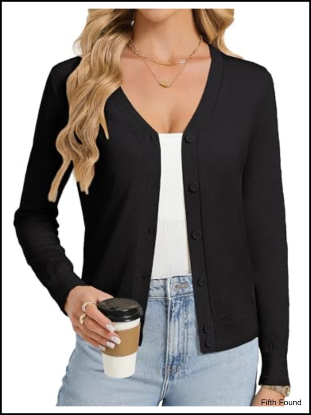 Lightweight Button Up V-Neck Knit Cardigan Sweater Long Sleeve Layer